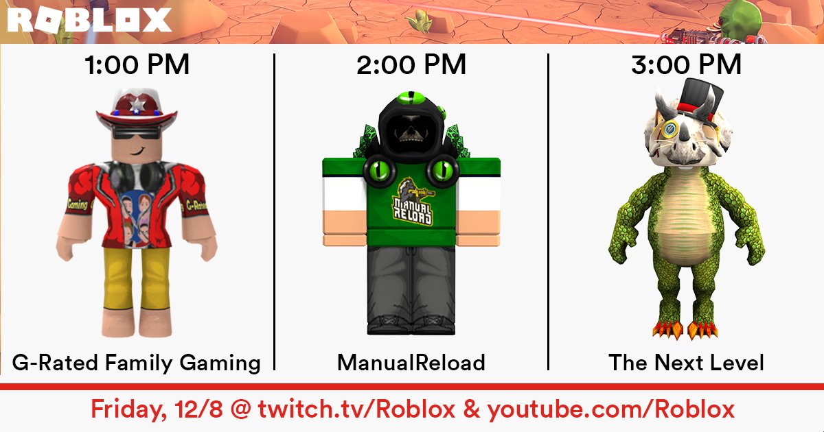 Roblox on X: Start your Friday with Roblox guest streams! Then, watch  #TheNextLevel at 3PM PST for a chance to win FREE virtual prizes in the  Space Battle event!   /