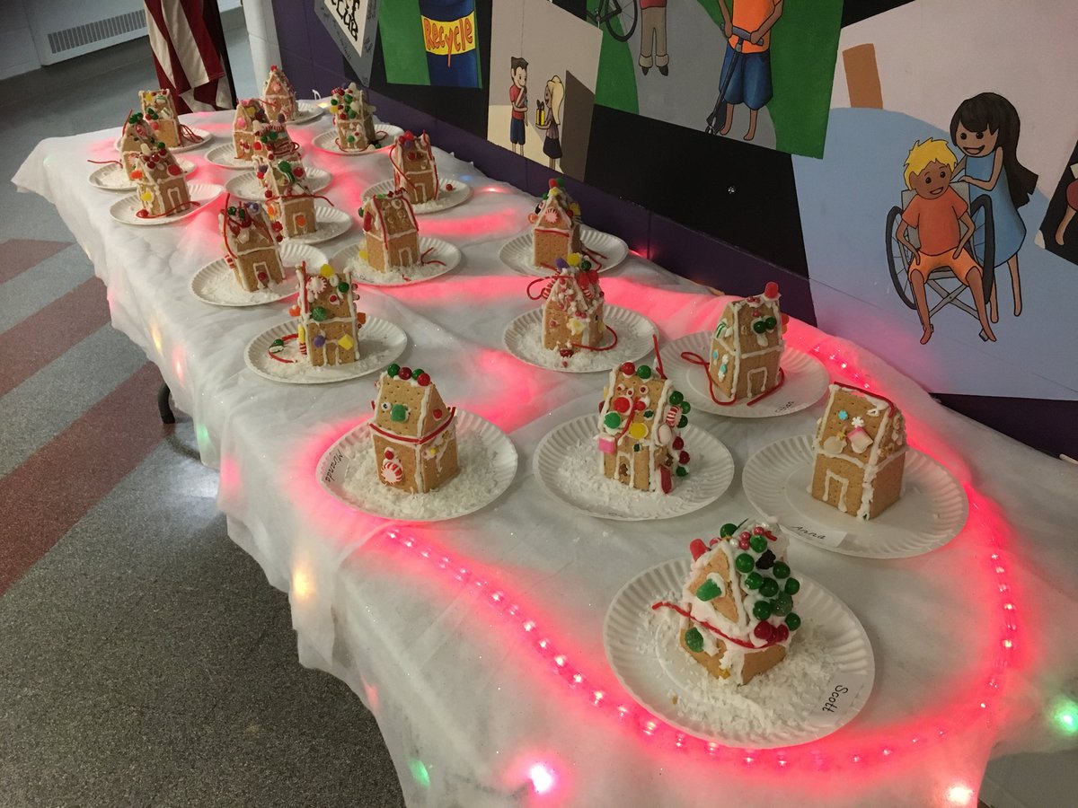 BCSD_NickKaiser's tweet photo. Gingerbread house extravaganza in ELC!! https://t.co/134yXmMVIK