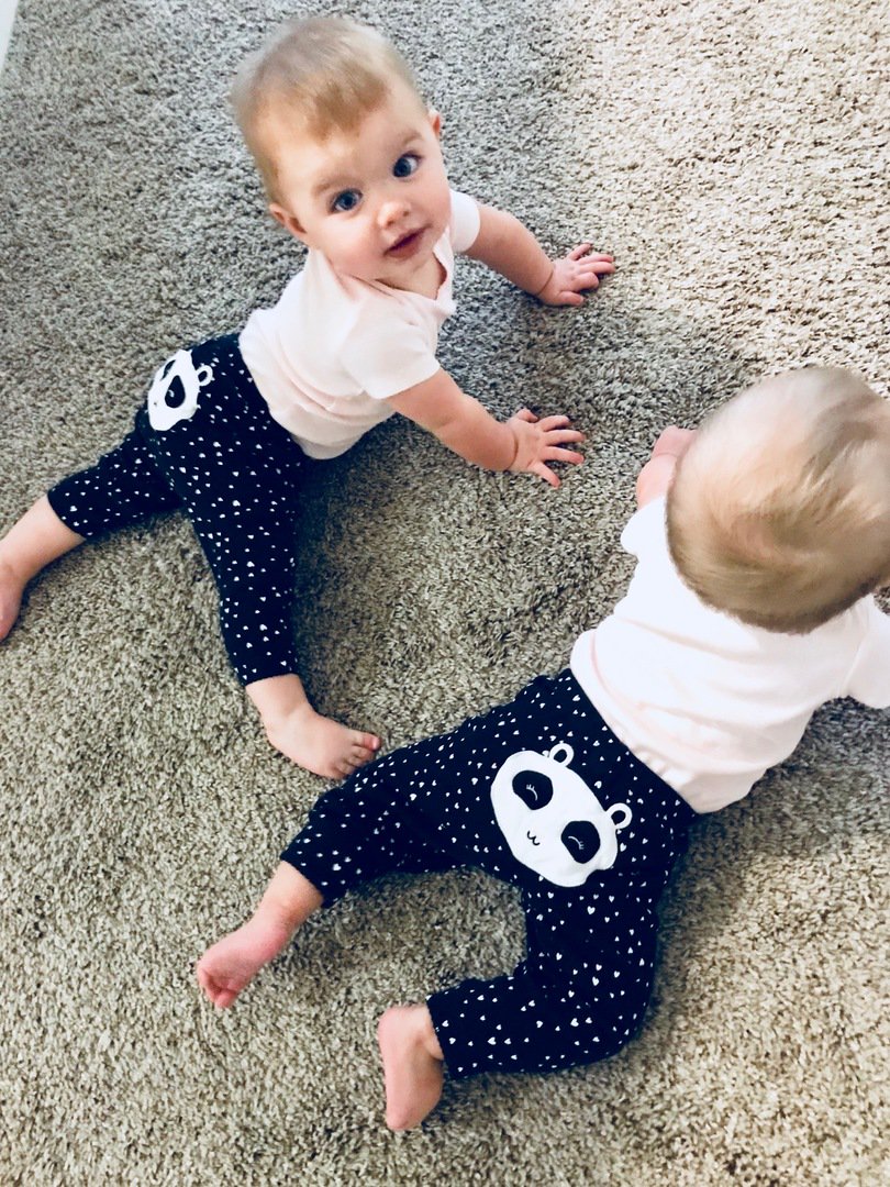 Carters's tweet photo. Crawling into the weekend like… RT if you and baby have big plans! 🐼 💗 @gotogirlsrq https://t.co/L1T5sH7fLU