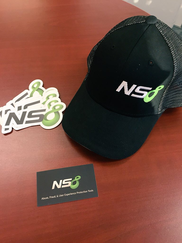 davemalda's tweet photo. Thanks @ns8inc & @adamrogas for the solid hat and stickers! Much appreciated - adding to the @eBridgeConnects #eBStickerWall momentarily #eCommerce #FraudProtection https://t.co/4iBbwJSSCL