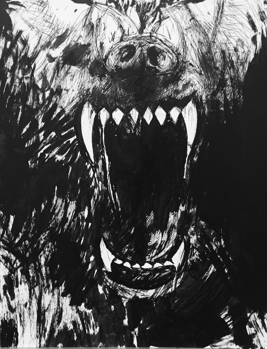 EBHSstudioart's tweet image. Ink drawing by #apstudioart student Julie Chaimowitz #fierce and #wild