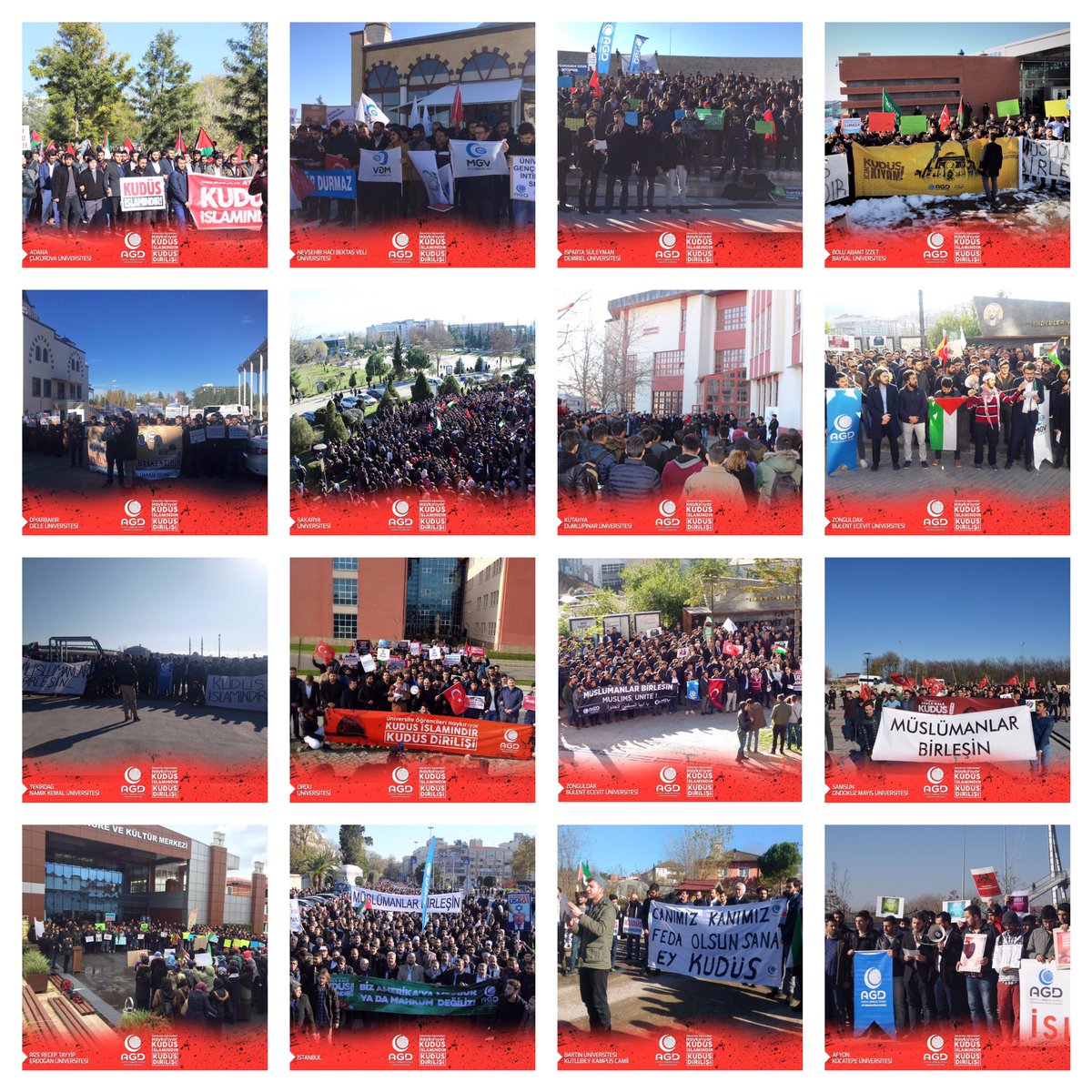 omerfarukyaz's tweet image. Bugün Türkiye&apos;nin dört bir yanında kampüslerde Kudüs Dirilişi eylemlerimizi gerçekleştirdik.
AGD Üniversite Teşkilatlarımızın bu gayretleri inşaallah Gazze&apos;deki İntifadaya güç katacaktır.