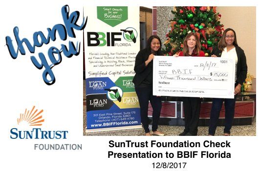 A big thank you to @SunTrust Foundation for making this a very Happy Friday!! #PartnersMakeItPossible #BBIFCelebrates30