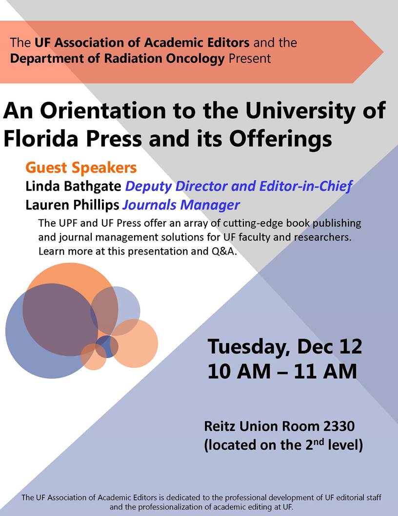 UF_SpanPort's tweet photo. An orientation to the University of Florida Press and its offerings with Linda Bathgate and Lauren Philips #UPF #ReitzUnion https://t.co/OemQybTzgN