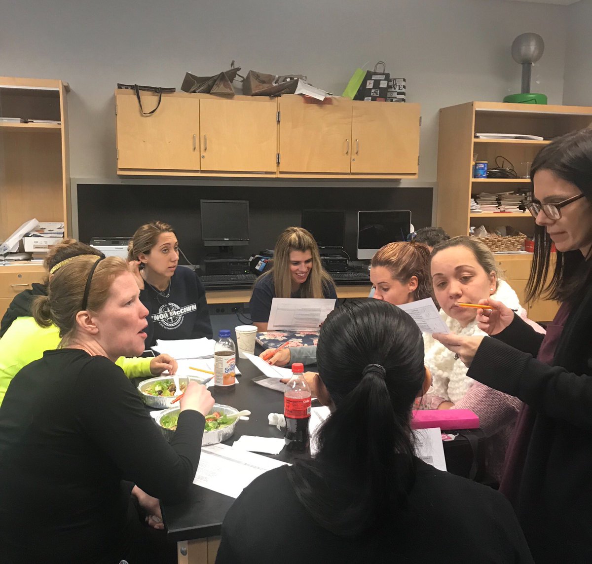 GaynorMcCownELS's tweet image. Teachers engaged in a discussion of what numeracy looks like in each content area and identifying numeracy elements. #PDFriday #MathMatters #GrowthMindset @NYCOutwardBound