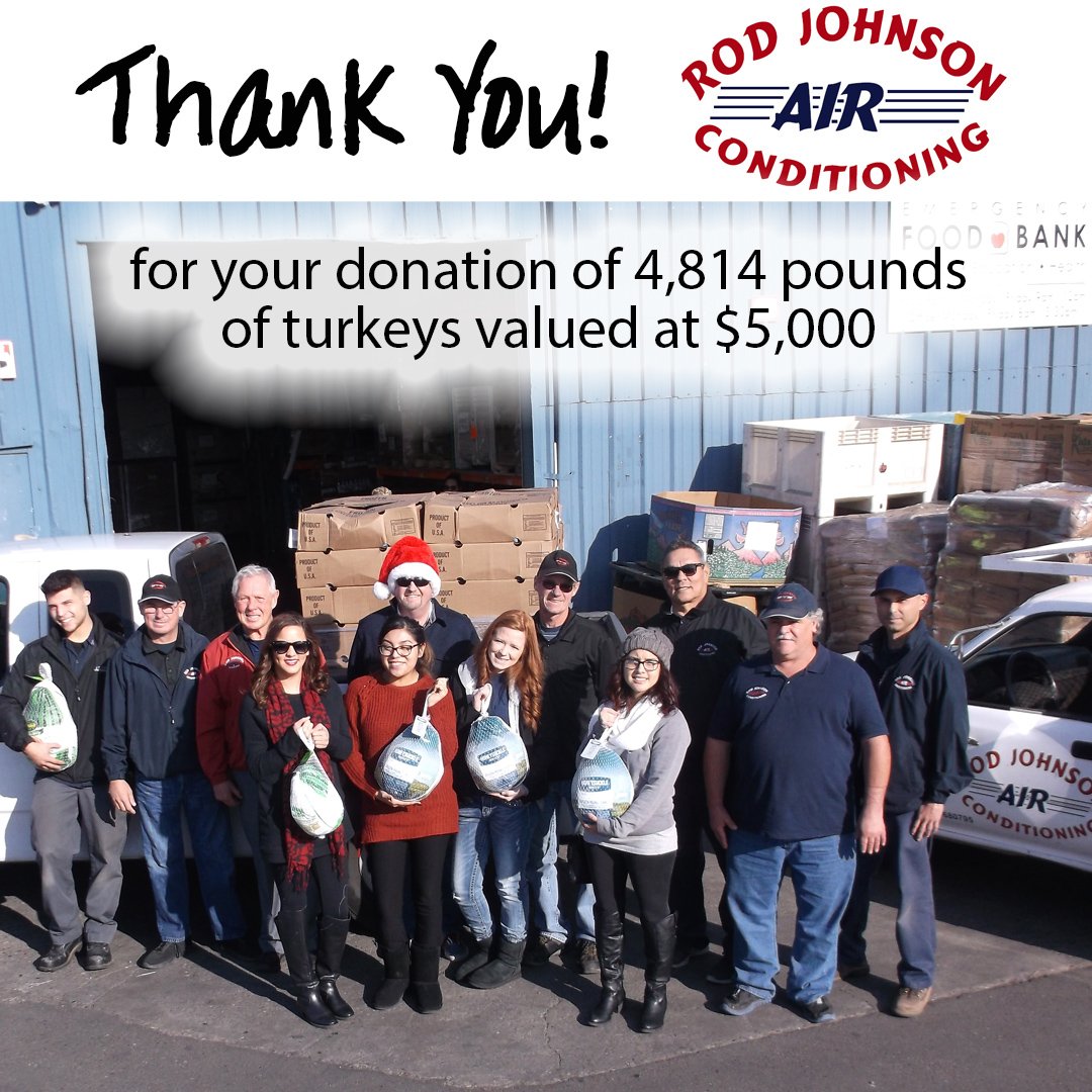 EFBFS's tweet photo. Thank you Rod Johnson for your turkey donation #communitysupporter #rodjohnsonair&amp;solar #rodjohnson — with Rod Johnson and Rod Johnson Air Conditioning at Emergency Food Bank - Stockton/San Joaquin, California. https://t.co/w6ARb4f1eq
