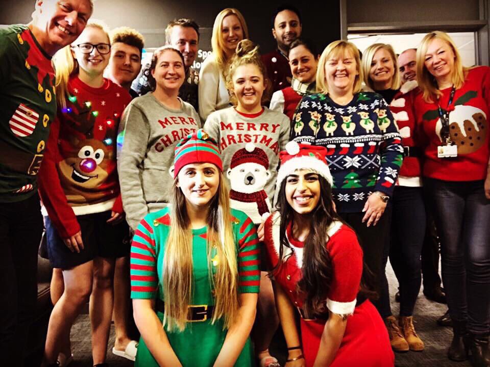 cashforkids's tweet image. CashforKidsFree: RT LaurajWilliam84: Xcel staff supporting Christmas jumper day! 🎄🎅🏽🎁⛄️! Great Team of people! COVSF wearefreeradio CashforKidsFree NatalieBWCSF LifestylesCovSF WendyJCSF samgoldneypt healio15 samgoldneypt #MissionChristmas #cashf…