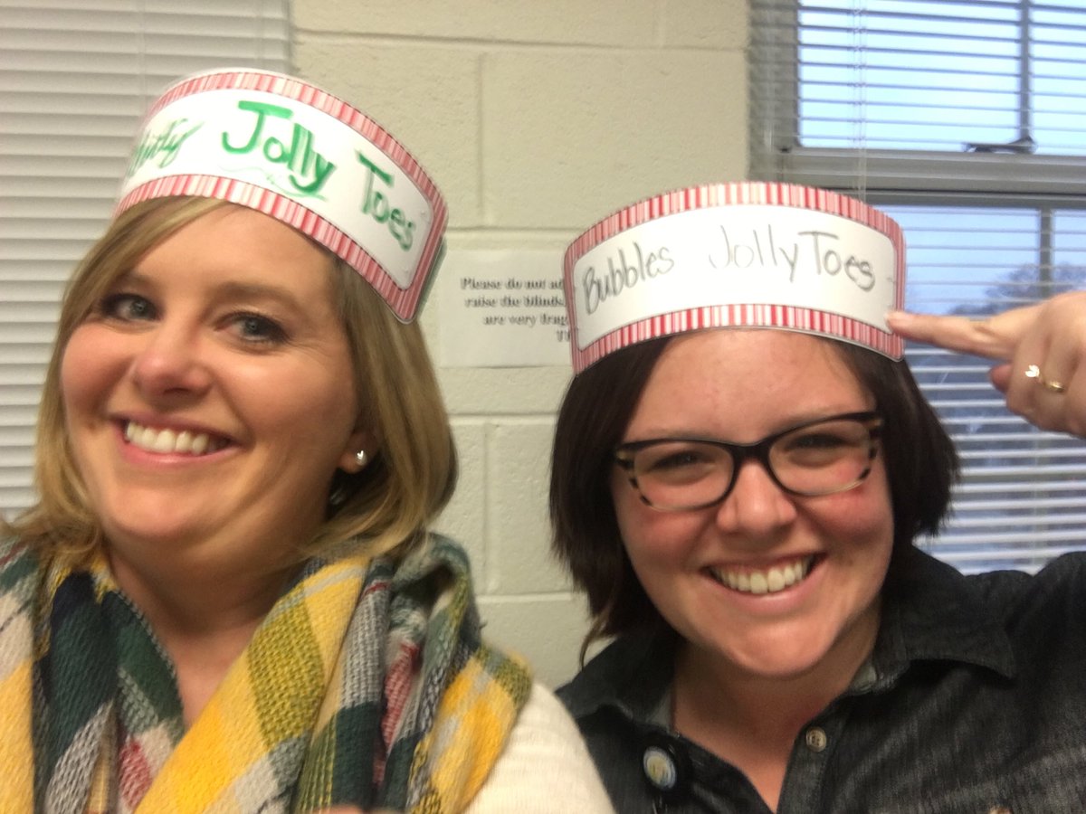 Sister Elves at today’s Math Coach meeting! #haveahollyjollymathcoachmeeting <a href="/wcpssmathelem/">Wake Elementary Math</a>
