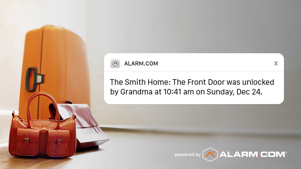 AlarmDotCom's tweet photo. Hosting guests for the holidays?

Let them come and go freely with a unique user code: https://t.co/bINJqa8CDX
#SmartHome #SmartSecurity https://t.co/Feld6YQYgM