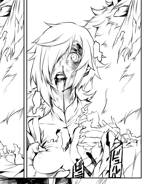 ※ゴア・流血注意
今日の進捗ー。いい感じの表情が描けたのではなかろうか。 