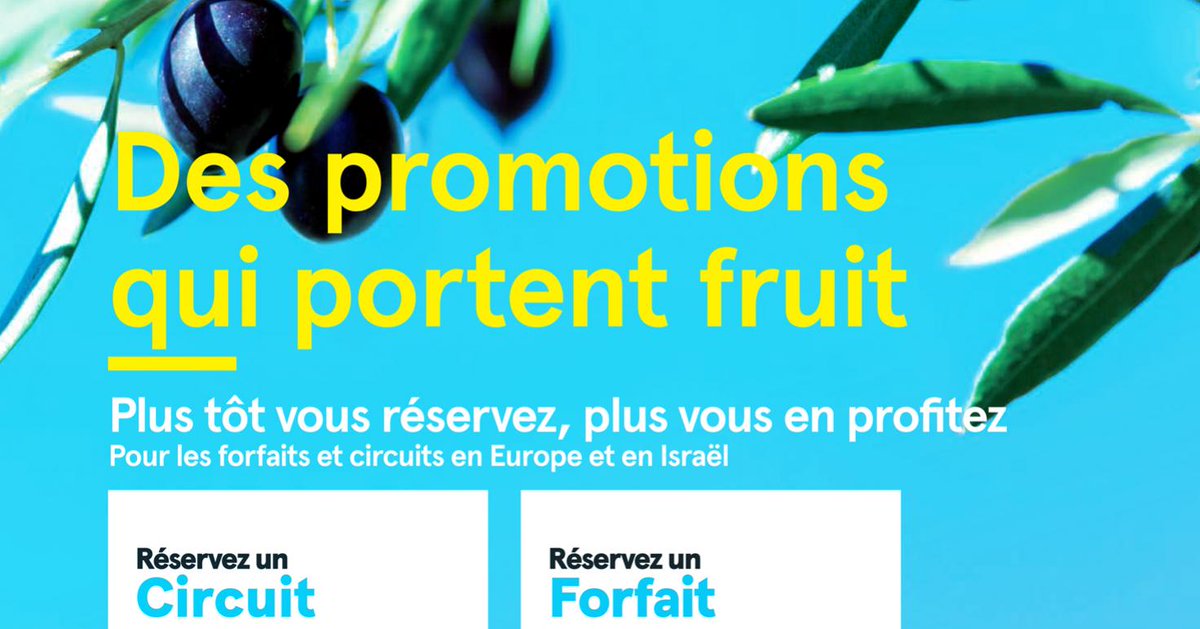 MatMeroy's tweet image. Plus tôt vous réservez, plus vous profitez. Pour les forfaits et circui... promos.voyage/l/u5a2b0662cc2…
