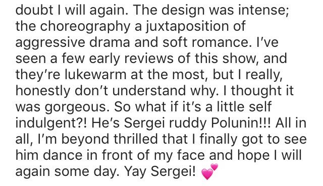 galiamelon's tweet photo. I’m still reeling from the immensity of tonight’s performance. Thank you so much @SergeiPolunin_ @projectpolunin @LondonColiseum #sergeipolunin #projectpolunin #SATORI 💕 https://t.co/9VerXqGH1F