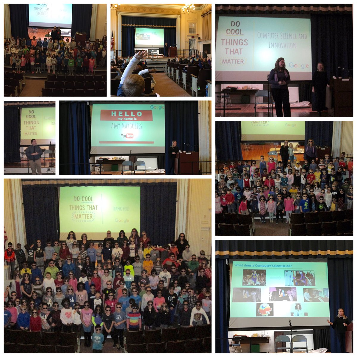 WyomingElem's tweet image. Learning from Wyoming&apos;s very own &quot;Googler&quot; about how to &quot;Do Cool Things That Matter&quot; during Computer Science Week.  #googleswag #google @millburnschools @kyle_arlington @SuptBurton @evanabramson