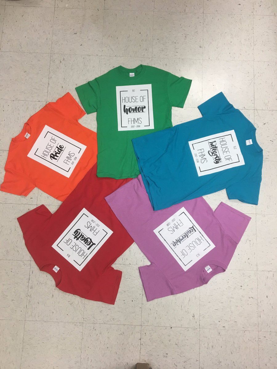 The FHMS PALs kids are working hard printing, pressing &amp; organizing the campus house shirts.  Every FHMS student will receive their shirt next Friday! #ilovecolor <a href="/Fossil_Hill/">Fossil Hill</a>