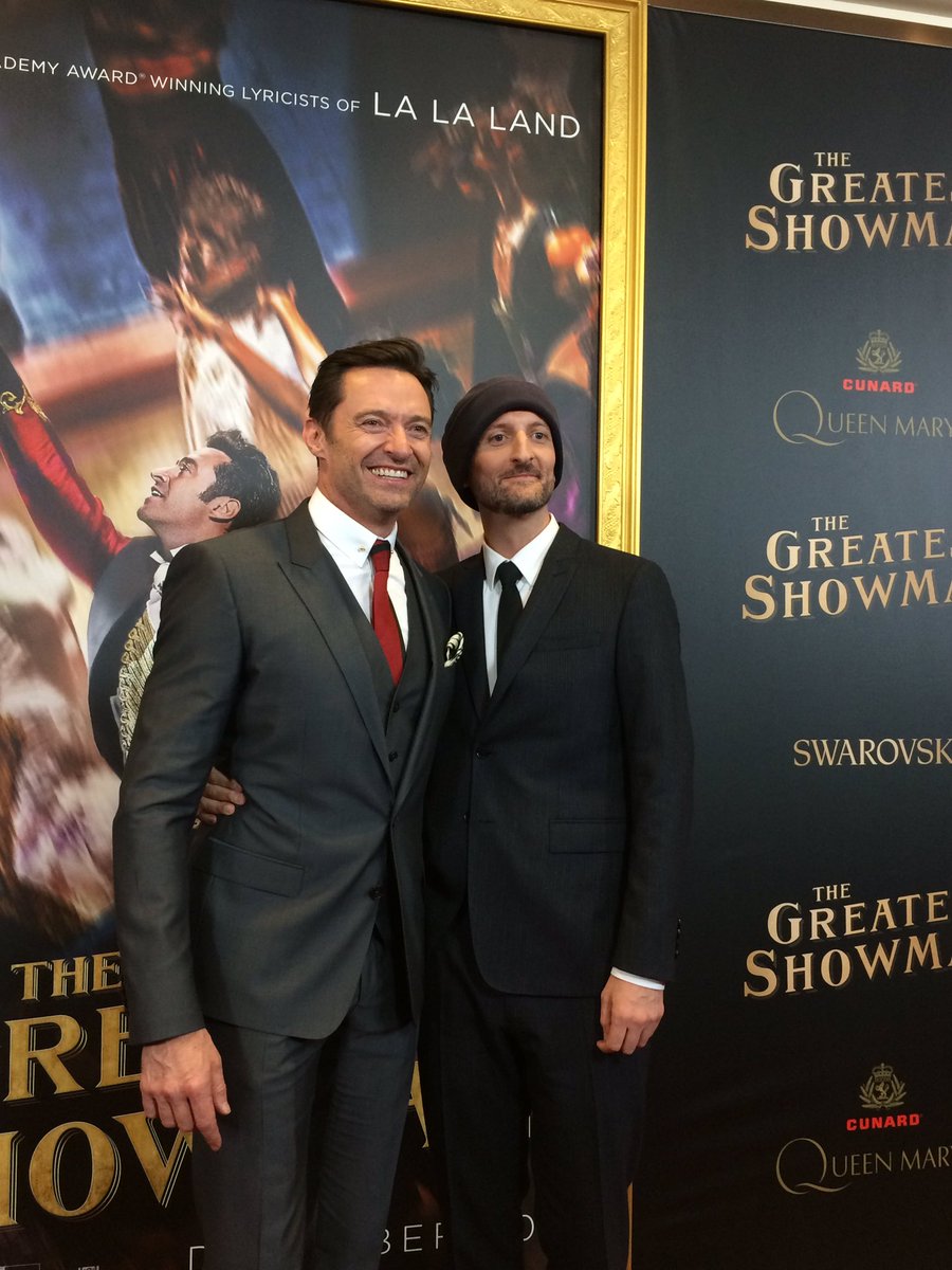 .<a href="/realhughjackman/">Hugh Jackman</a> and #MichaelGracey head into the #GreatestShowman's world premiere