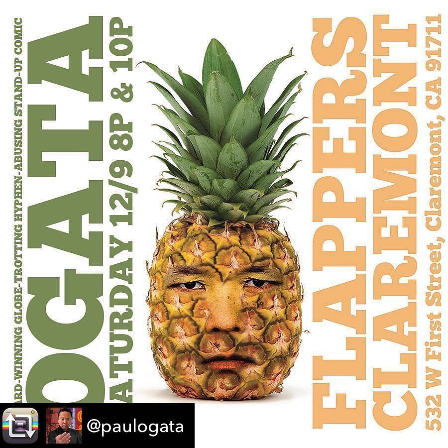 BurbankComFest's tweet photo. RT FlappersComedy "Repost from paulogata using RepostRegramApp - Pineapples are neither pine nor apples! In such a confusing world, you can rest assured I will bring the funny to Claremont this Saturday night flapperscomedy.
.
#standup #comedy #showp… https://t.co/k7KAcG2ZMO"