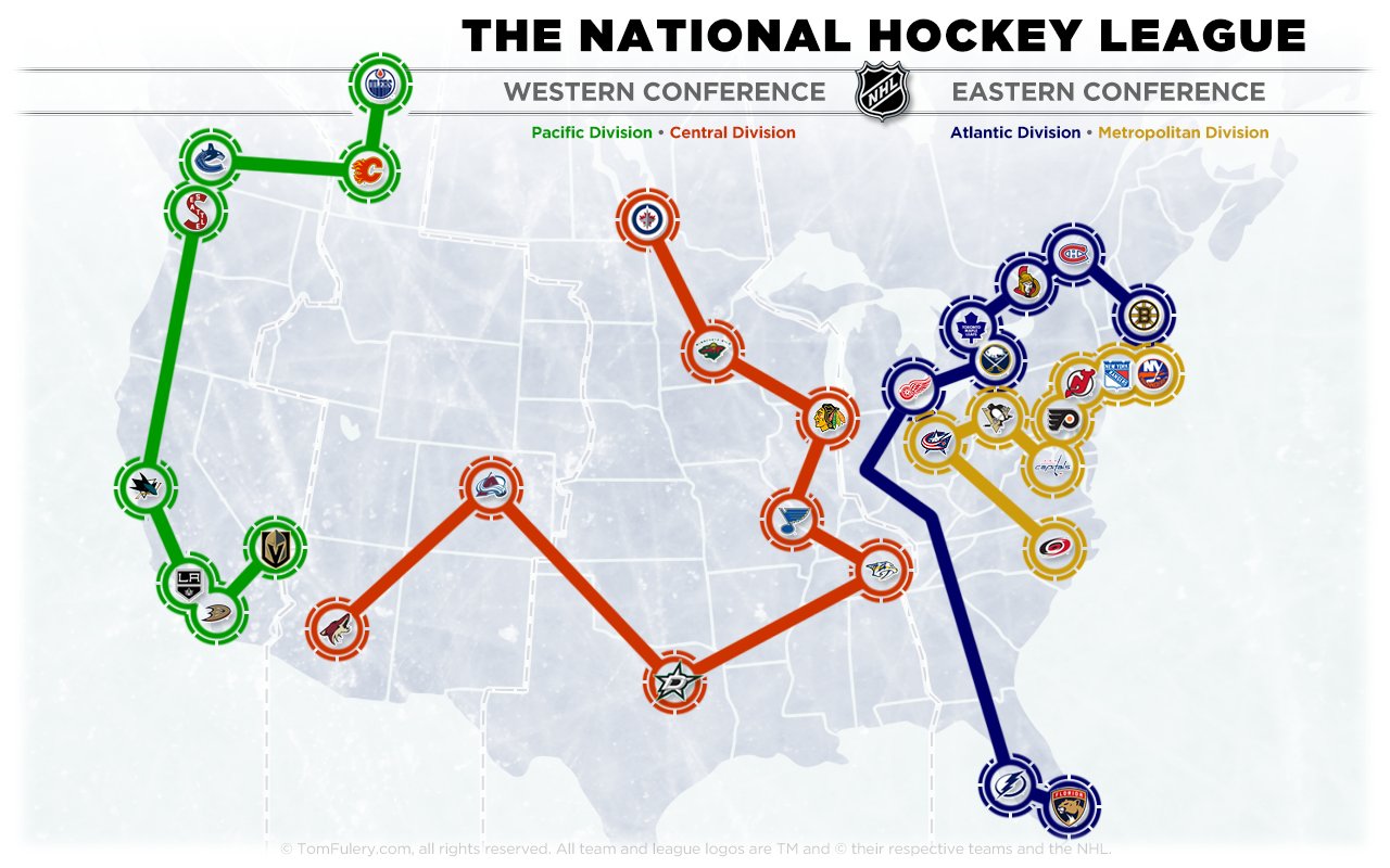 A visual map of the proposed NHL re-alignment : r/nhl