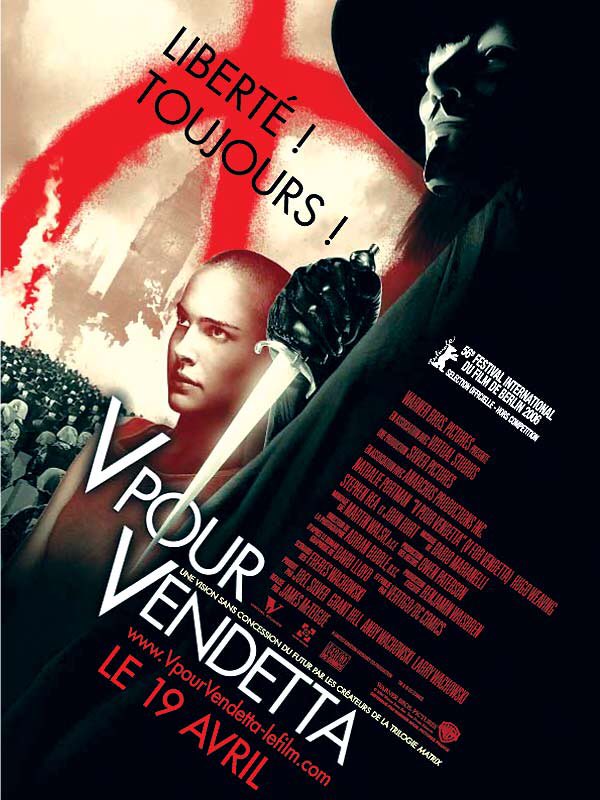 V pour Vendetta, l& #39;un des meilleurs films de l& #39;histoire sans conteste, très profond on apprend vraiment d& #39;où vient le masque Anonymous
