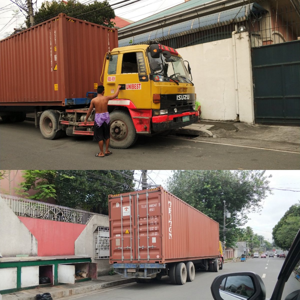 bryan_mmx's tweet photo. #netizenswatch @MMDA trailer truck parked along mabuhay lane. Location dapitan st. between banawe and biak-na-bato 08:25am 12-09-2017 https://t.co/v4Zocc4pFa