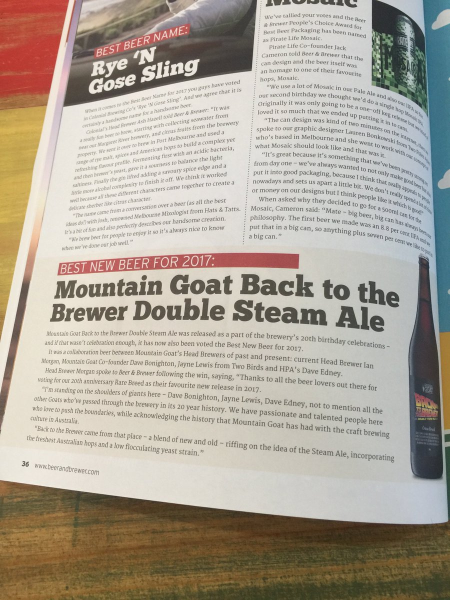 goatbeer's tweet photo. Cheers to everyone who voted for #BackToTheBrewer in the @beerandbrewer People's Choice Awards!
#RareBreed #20YearsOfGoatBeers https://t.co/6IpUbEYr1c
