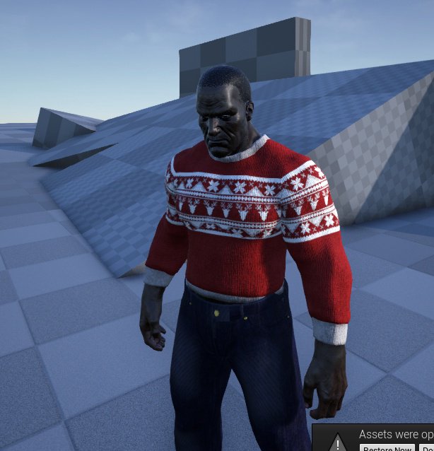 ItsKrytxx's tweet image. Holiday gear released! Now enjoy the snow in Holiday Sweaters (pictured), Mittens, and earmuffs. #arkwardrobemod