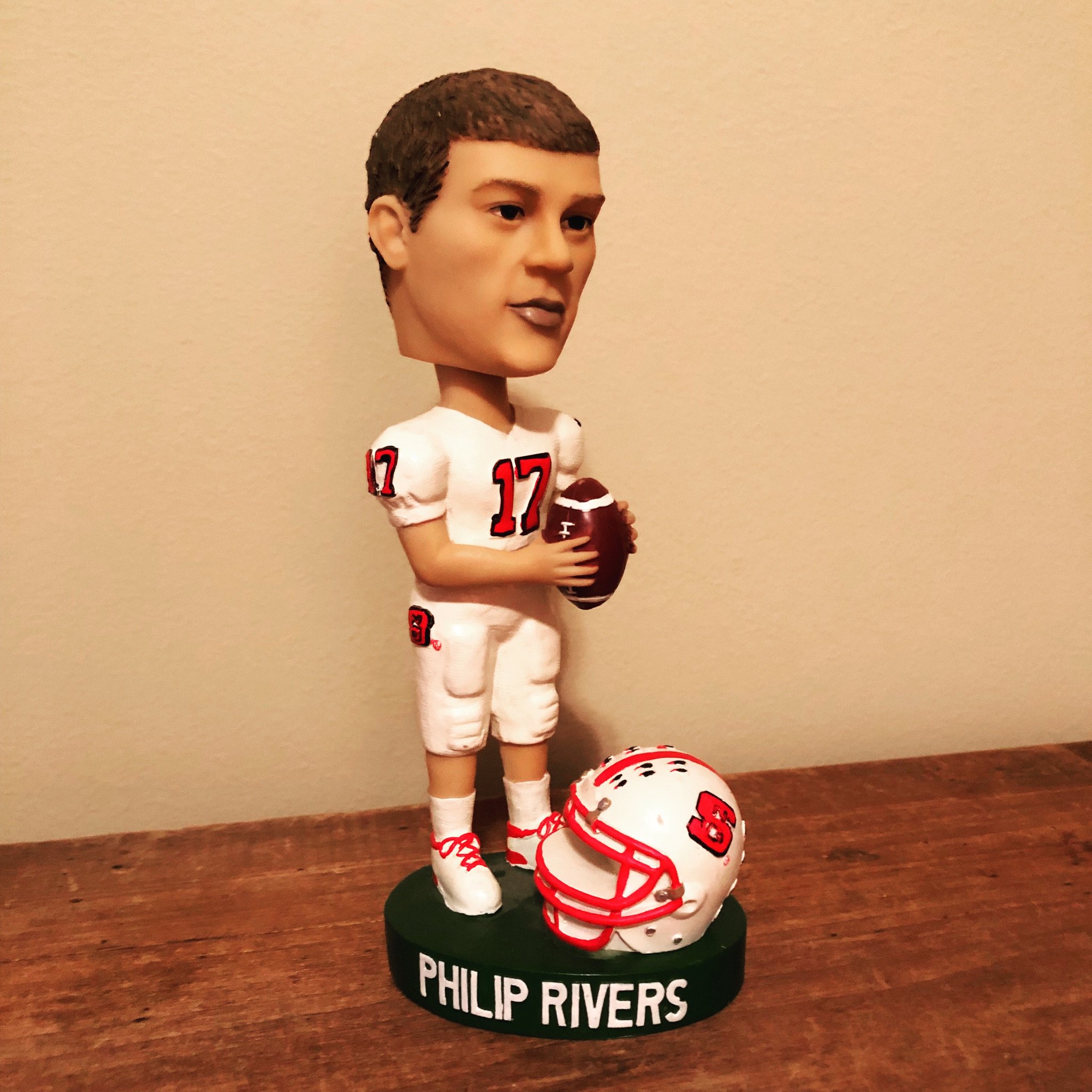 Day 342... Philip Rivers all white uni bobblehead. Happy birthday Philip!   