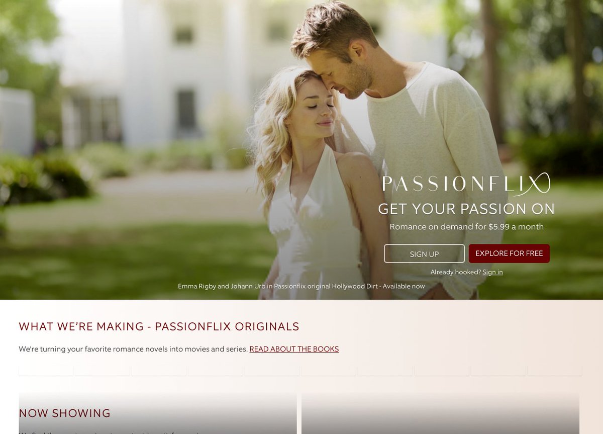 エグゼクティブキャリア総研 على تويتر 3分で分かる 海外start Up News ラブロマンス版netflix Passionflix パッションフリックス が475万ドルの調達 月額5 99ドルでロマンス番組をオンラインストリーミング上で視聴できる Https T Co Petpycu67j