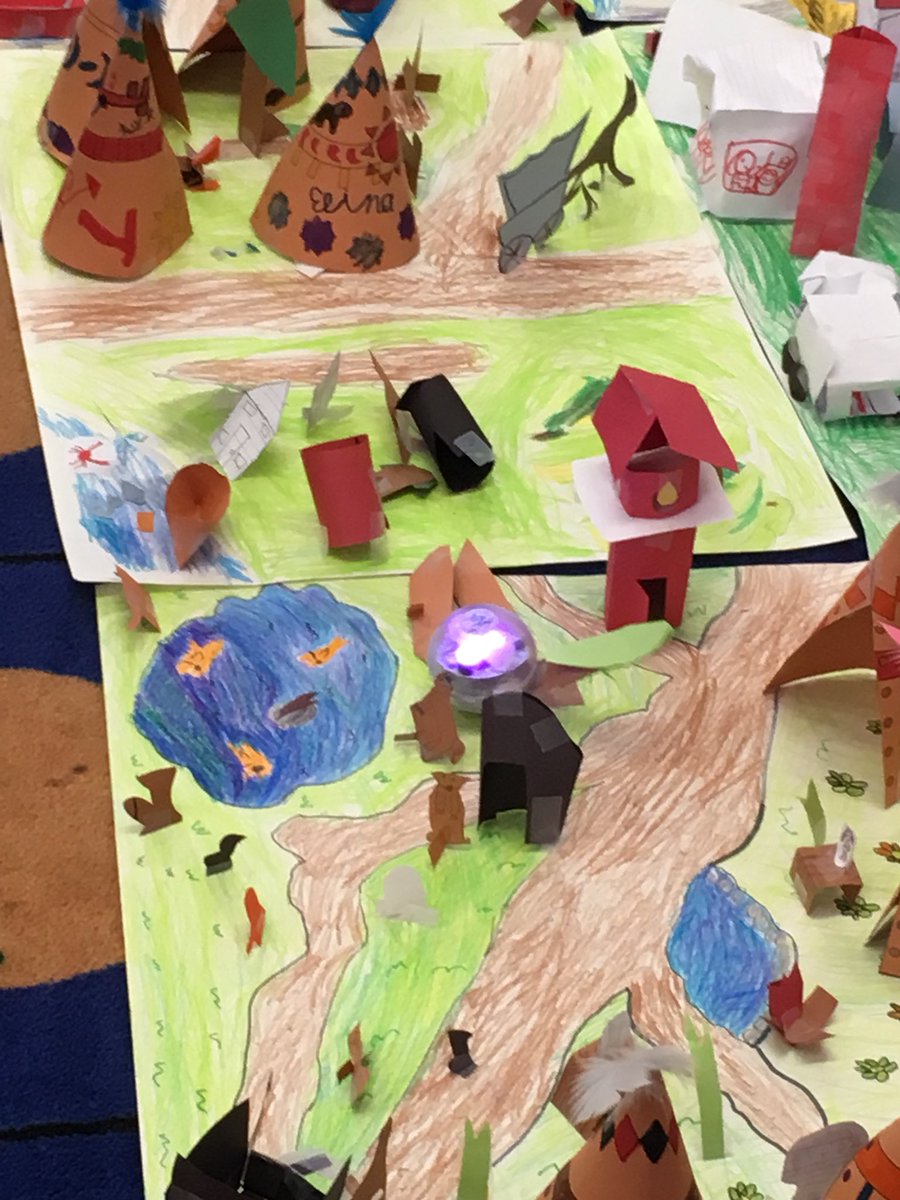 HinkleMhinkle's tweet photo. Driving #spheros around our ‘Now &amp; Long Ago’ town! #HourOfCode17 #fmfirebirds #PAUSD #PAUSDSTEAM #makerED https://t.co/s25SyBx5AJ