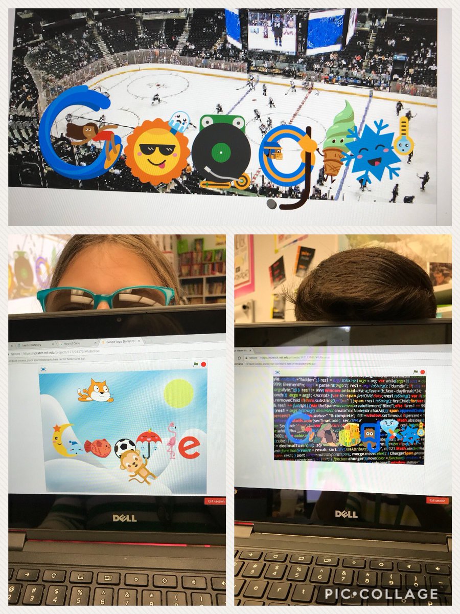 mrsborns18's tweet image. Creating our own personalized Google logos using Scratch for Hour of Code. #behawesome #googlecoding #hourofcide