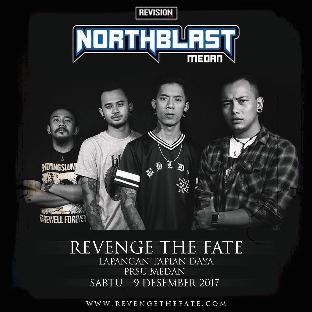 REVENGETHEFATE's tweet photo. Yooo Medan finally we meet again at @northblast Festival!
Sampai jumpa malam ini di Lap. Taipan Daya PRSU Medan.
Swipe ke kiri untuk info detailnya.
See you at the moshpit #rtfcolony ! https://t.co/s2jqjNlwBp