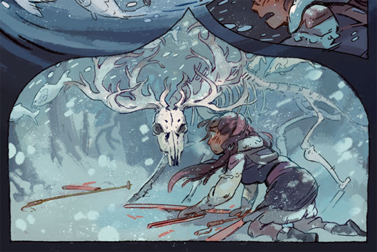 crops from the last few weeks pages - almost done with this chapter! ❄️ https://t.co/RXCNAKKdti 