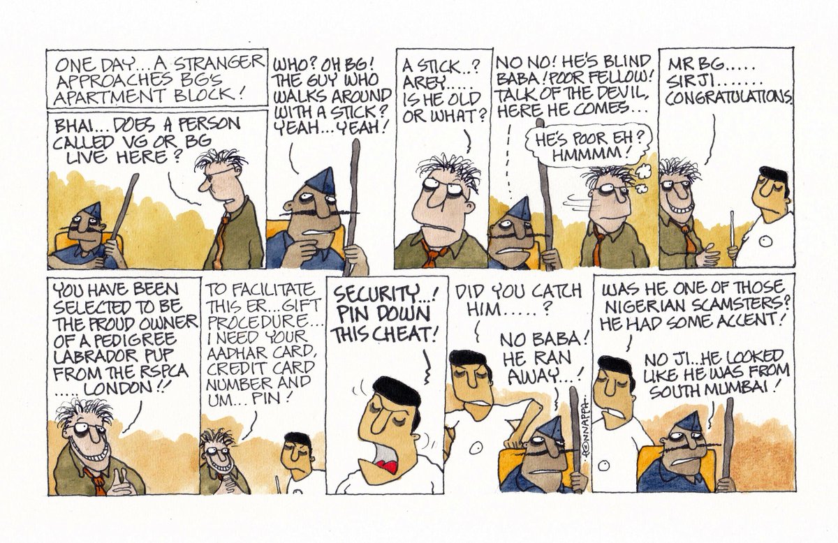 PonnappaCartoon's tweet image. 080 You &amp;amp; Eye Cartoon #XRCVC.ORG # sundaymidday # blindness # visuallyimpaired #stranger #apartment #block #Stick #pedigree # labrador #pup #RSPCA #London #Aadhaar #creditcard #pin #number #security #scam #south #Mumbai