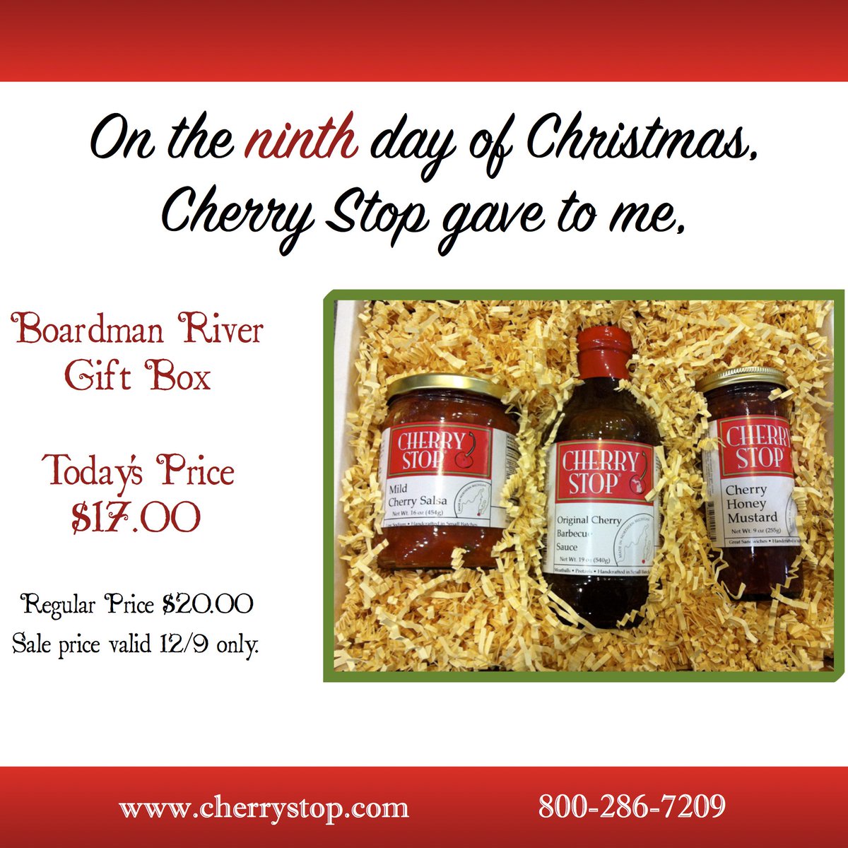 cherrystop's tweet image. On the 9th day of #Christmas, bring back the flavors of summer. #tcmi #puremichigan ow.ly/qyju30h0Ucw