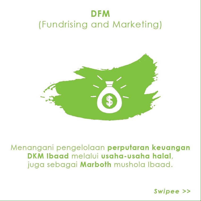 Nah, kalau divisi DFM cocok untuk kamu yang berjiwa wirausaha atau kamu yang pengen jago mengurus keuangan. #YukDaftarIbaad