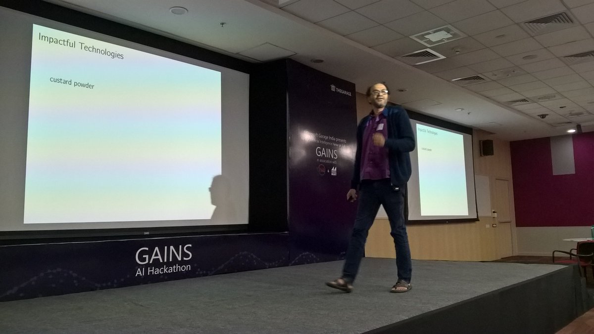 juheea's tweet image. Professor Chiranjib Bhattacharya from  IISC speaking at Garage India AI Hackathon #GarageHack @MicrosoftIndia