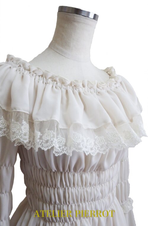 ATELIER PIERROT アトリエピエロ 姫袖 ブラウス アイボリー ATELIER