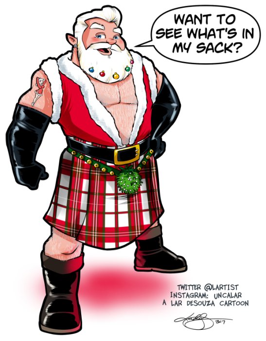 santa in a kilt