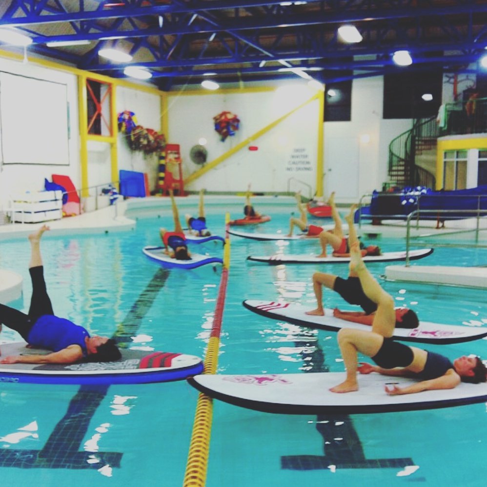 SUPOttawaRiver's tweet photo. Get a leg up in 2018 with our warm water #supfitness pool classes. #Ottawafitness #aquafit #suppool #starboardsup #ottawanightlife #floatyourfit #Ottawayoga https://t.co/YqdRvx7usv