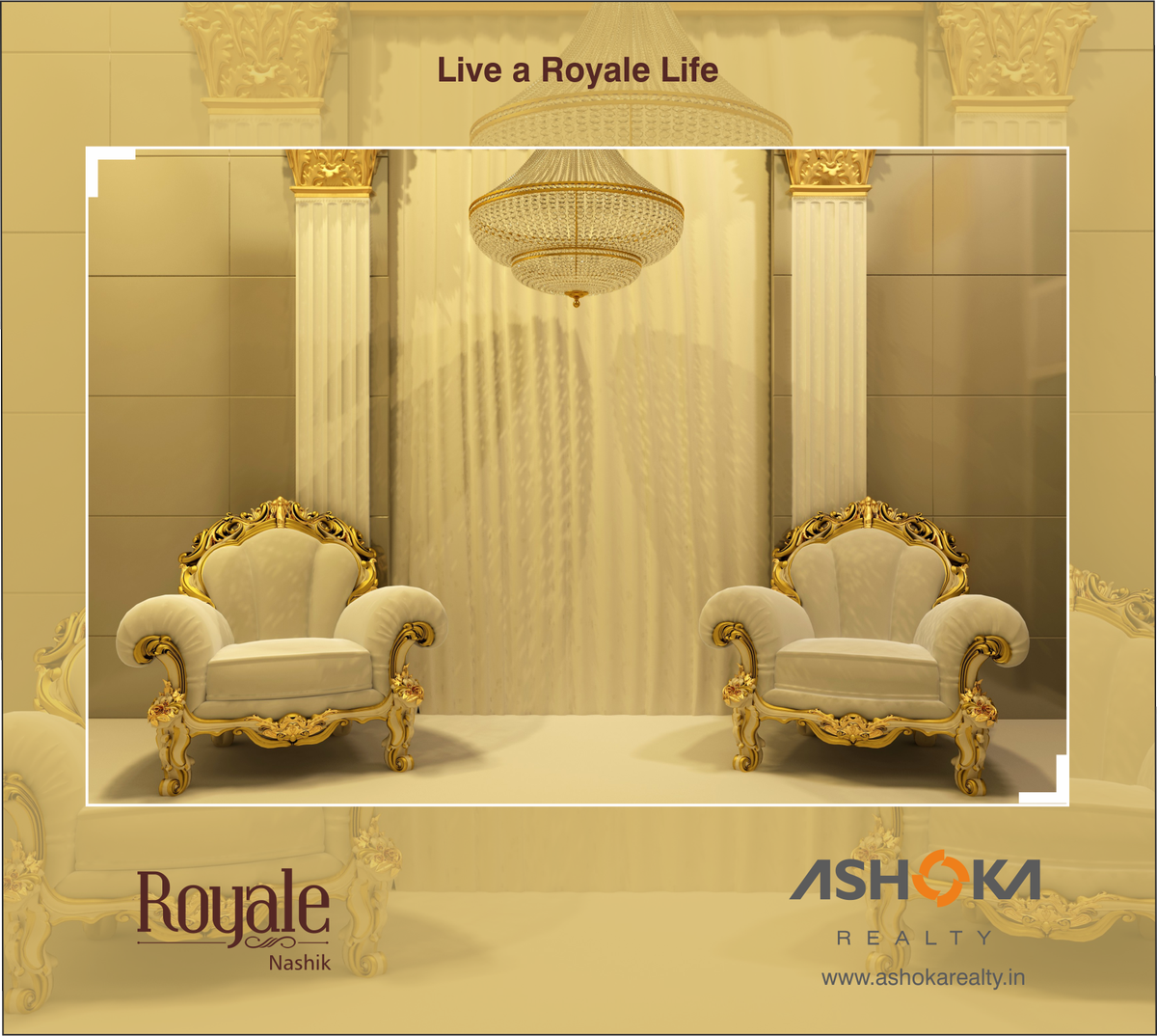 <a href="/ashoka_realty/">Ashoka Realty</a> Realty proudly presents "ROYALE" a 2/3 BHK flats a total development of 190 units at Ashoka Marg, Nashik. Ready to move in property. Take advantage of "GST FREE HOMES"
Limited flats available.
Call @ 8308811131
ashokarealty.in 
#nashik #mumbai #pune #luxury