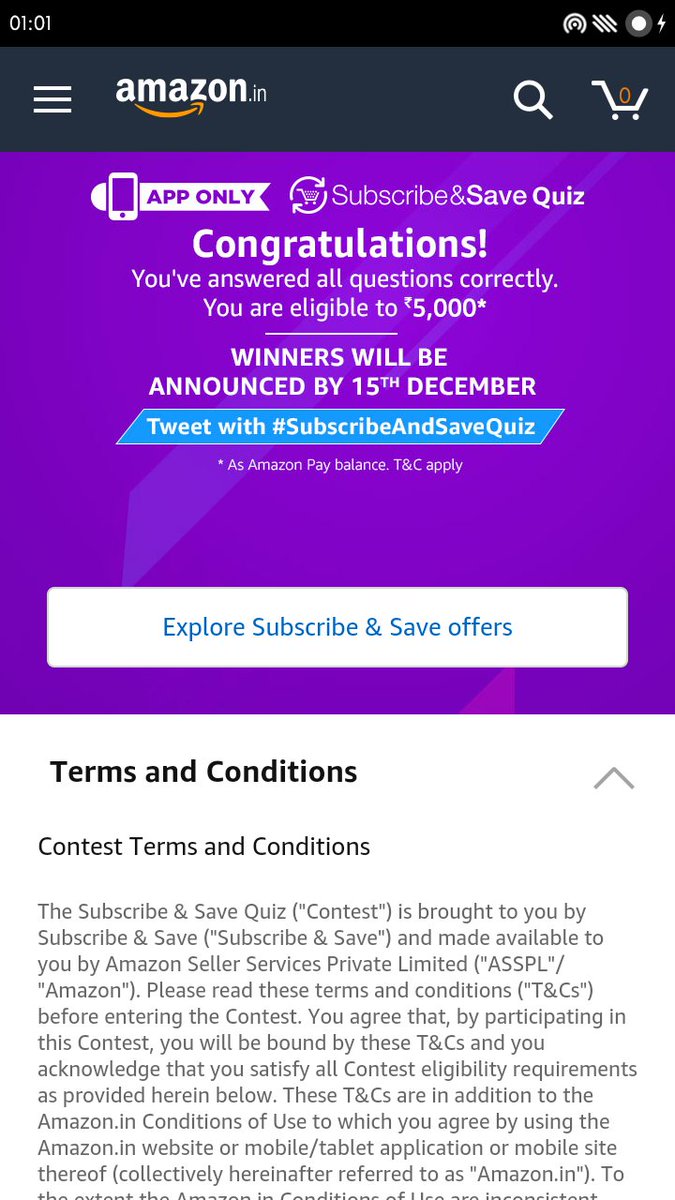 SH4KT1M44N's tweet image. #SubscribeAndSaveQuiz #AmazonAppQuiz ✌