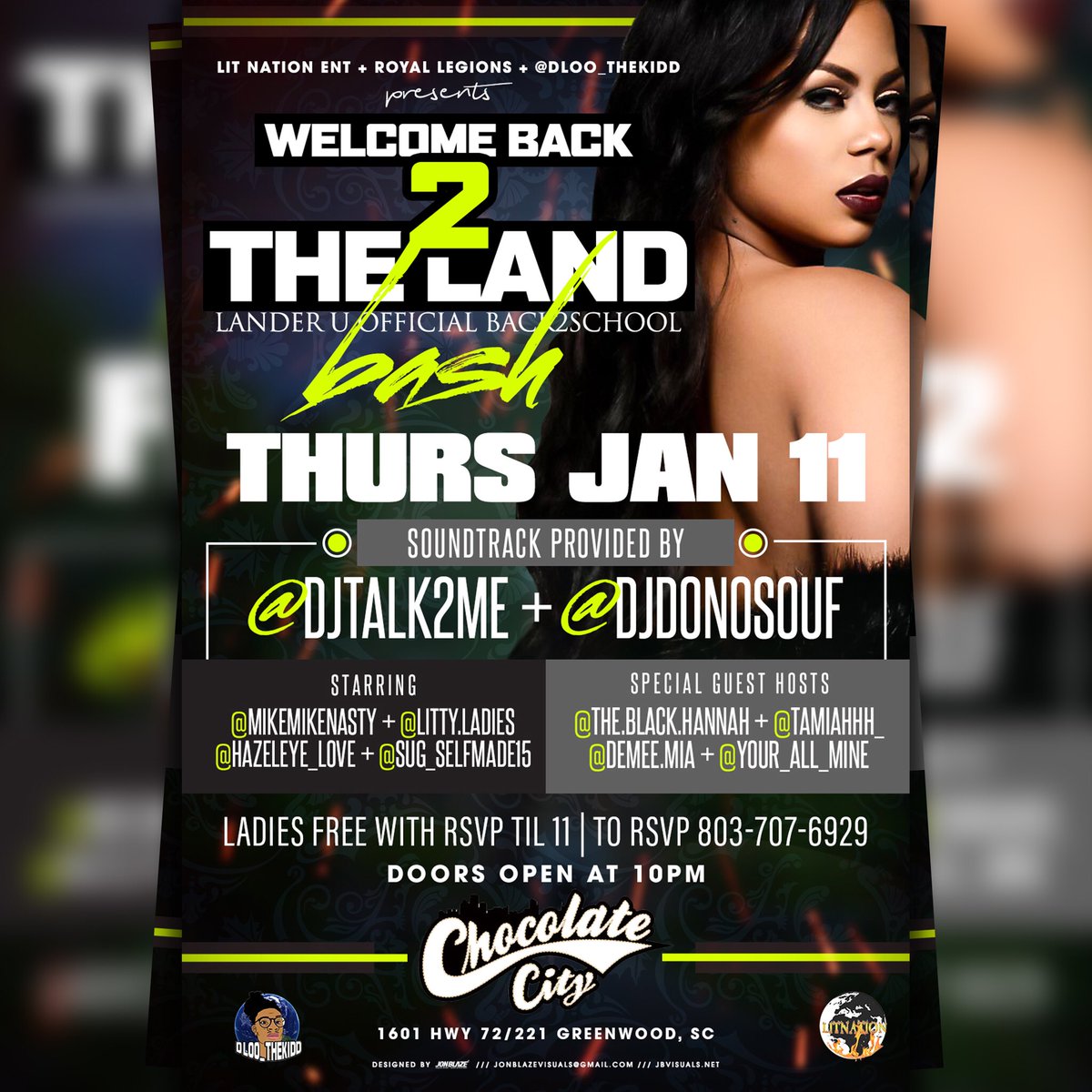 paperboylani's tweet photo. @deannaahbaby will be AT #WelcomeBack2TheLand 📍💣🎥 • Jan. 11th @ Chocolate City📍 If u missed #PhinalKnightOwt before the semester was over #LanderU .. this will be one of y’all best Back2School Bashes Ever🔑🔥🗣 https://t.co/5IzQrVyN2f