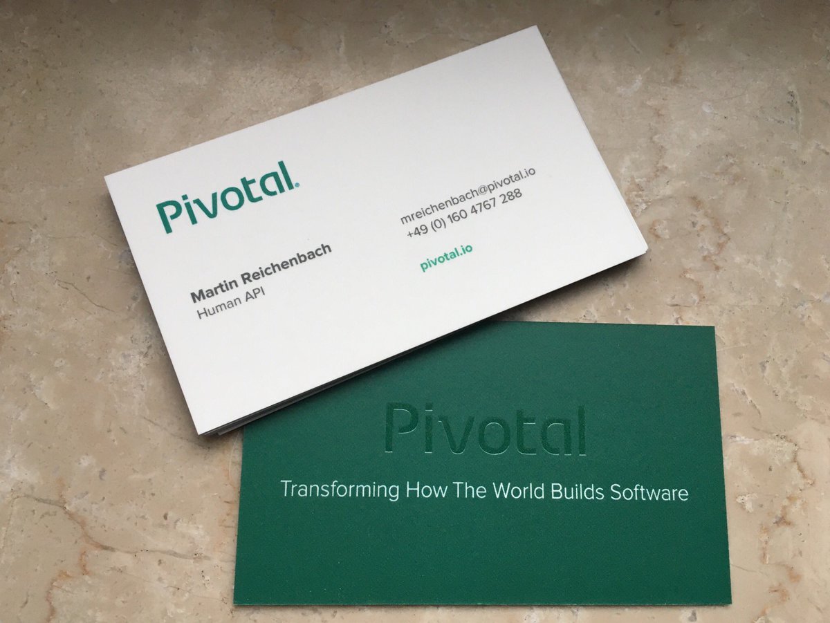 Love my new <a href="/pivotal/">Pivotal software</a> business cards ♥️