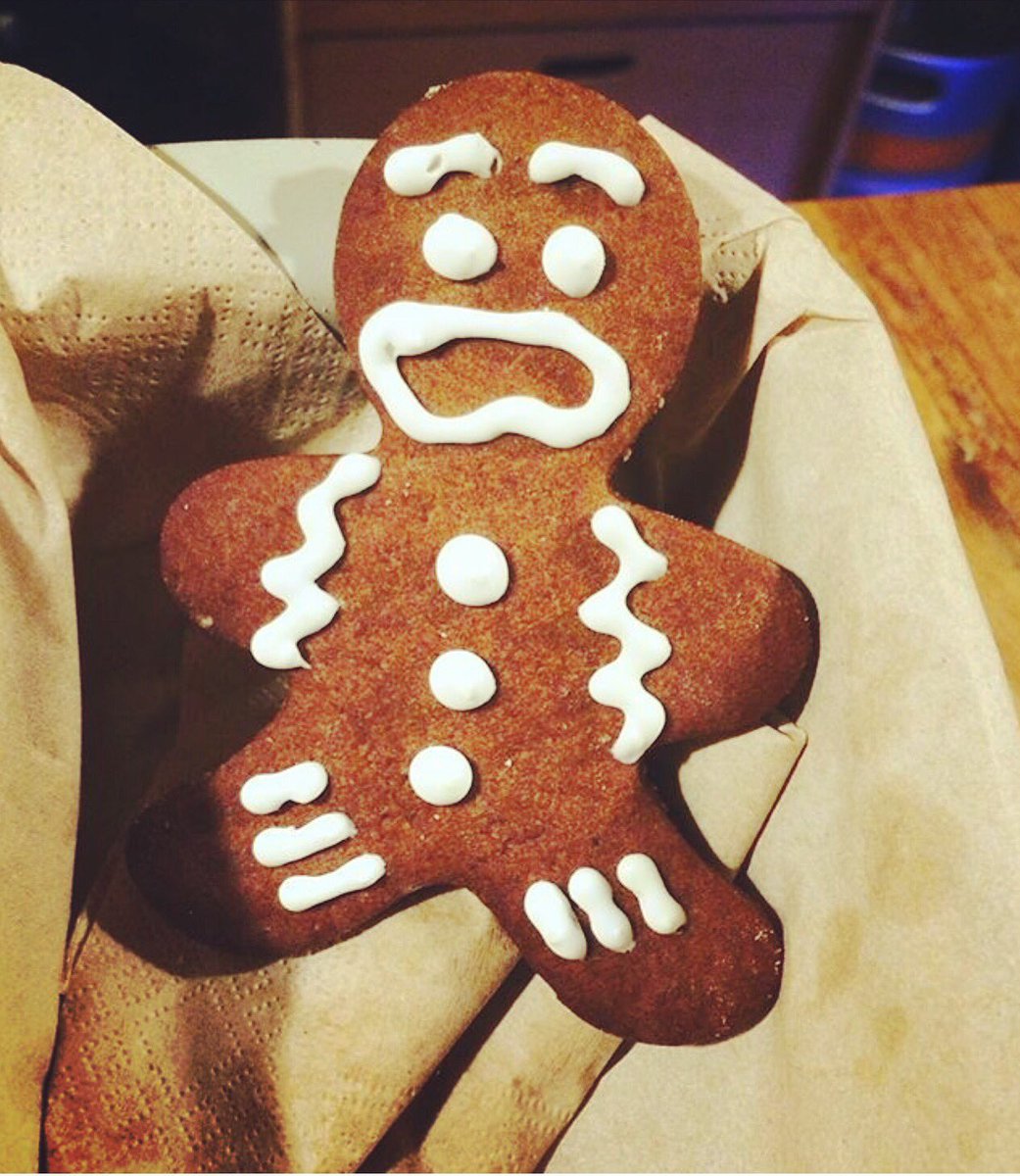 When you’ve survived one more day and got to see the snow - gingerbread dude snow delirium. Sorry <a href="/BlawdCo/">Blawd co</a> gingerbread dude, you won’t last long. The downside of being so delicious. ❄️🤷‍♀️❄️
