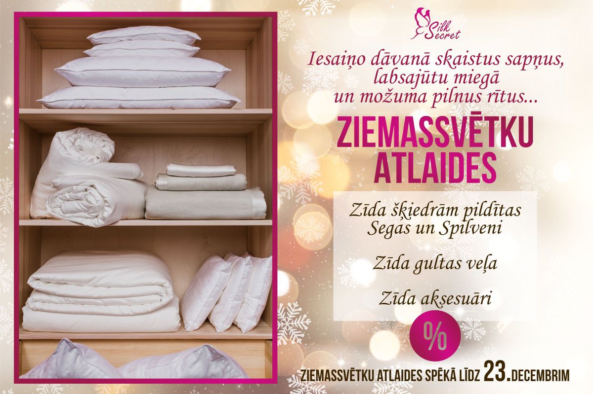 Tas brīdi ir klāt - ZIEMASSVĒTKU ATLAIDES - silksecret.lv/lv/precu-katal…