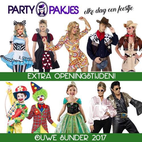 Vandaag en morgen is ons verkleedparadijs geopend tussen 12:00 en 16:00 uur. #partypakjes #openingstijden #ouwesunder