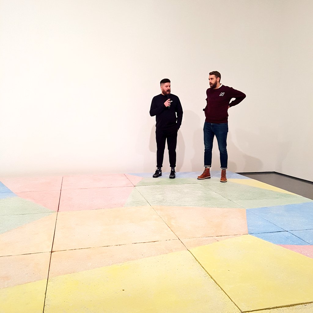 JollyGoodStudio's tweet photo. Great Meet the Artist event @DCAdundee last night. I'm gonna take so many photos of my feet during these exhibitions! #fragments #thismessiskeptafloat https://t.co/UaPlvETQRu