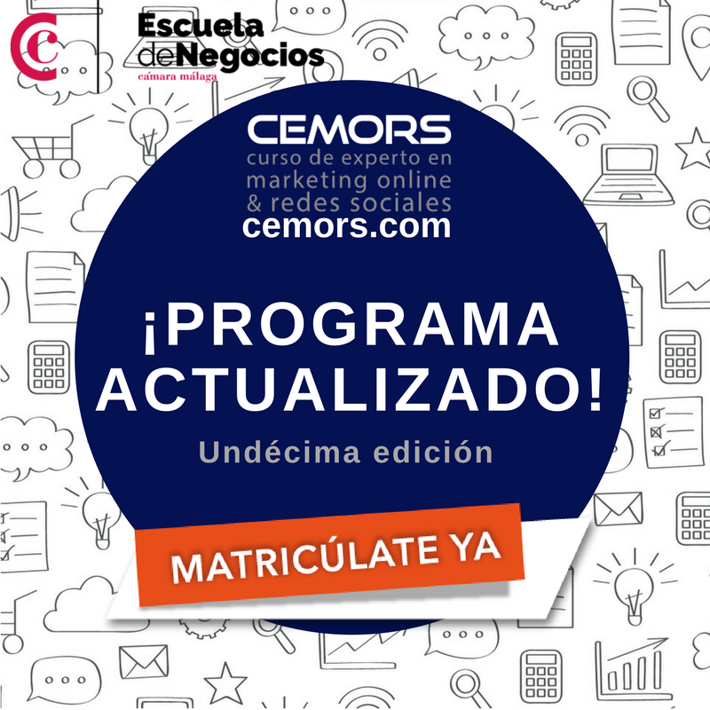 CemorsCurso's tweet photo. ¿Has visto nuestro nuevo programa? Más actualizado, más completo. ¡Hazte un experto en Marketing Digital con #Cemors! @Camara_Malaga https://t.co/nHdzKahSYD https://t.co/PhNil86Q1V