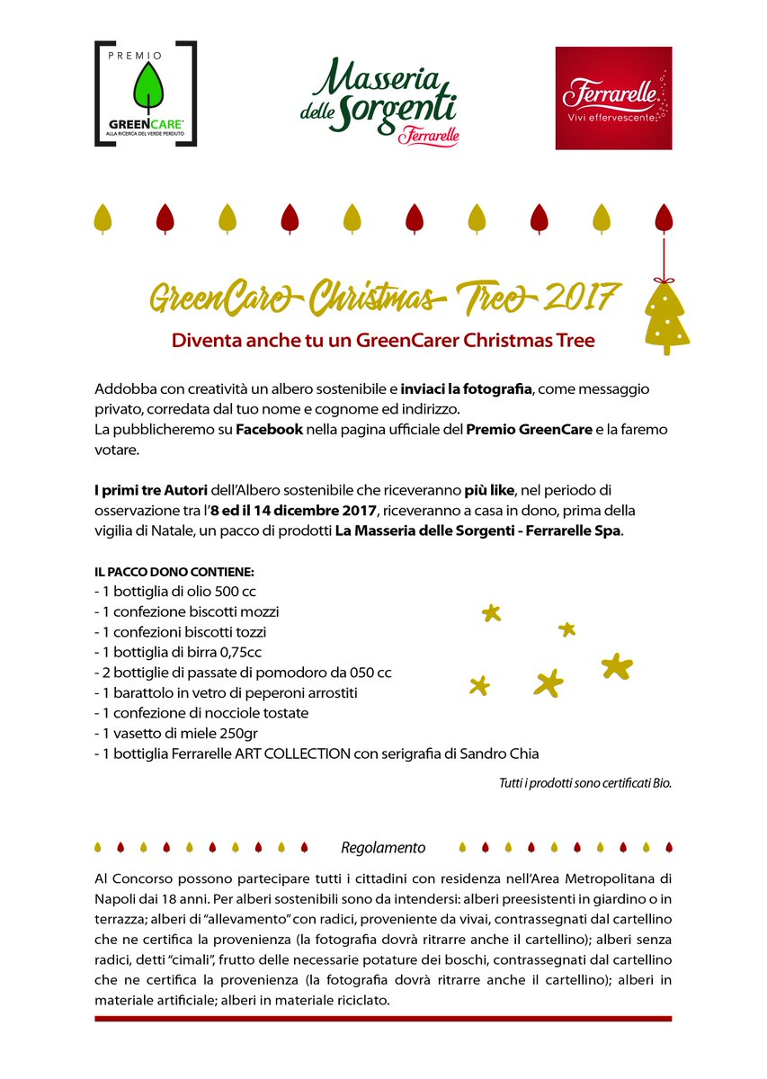 malgradopoi's tweet photo. #GreenCare e @FerrarelleIT premiano l'albero sostenibile più bello. #Napoli #PremioGreenCare #Natale #green https://t.co/PwZZUGvK4J