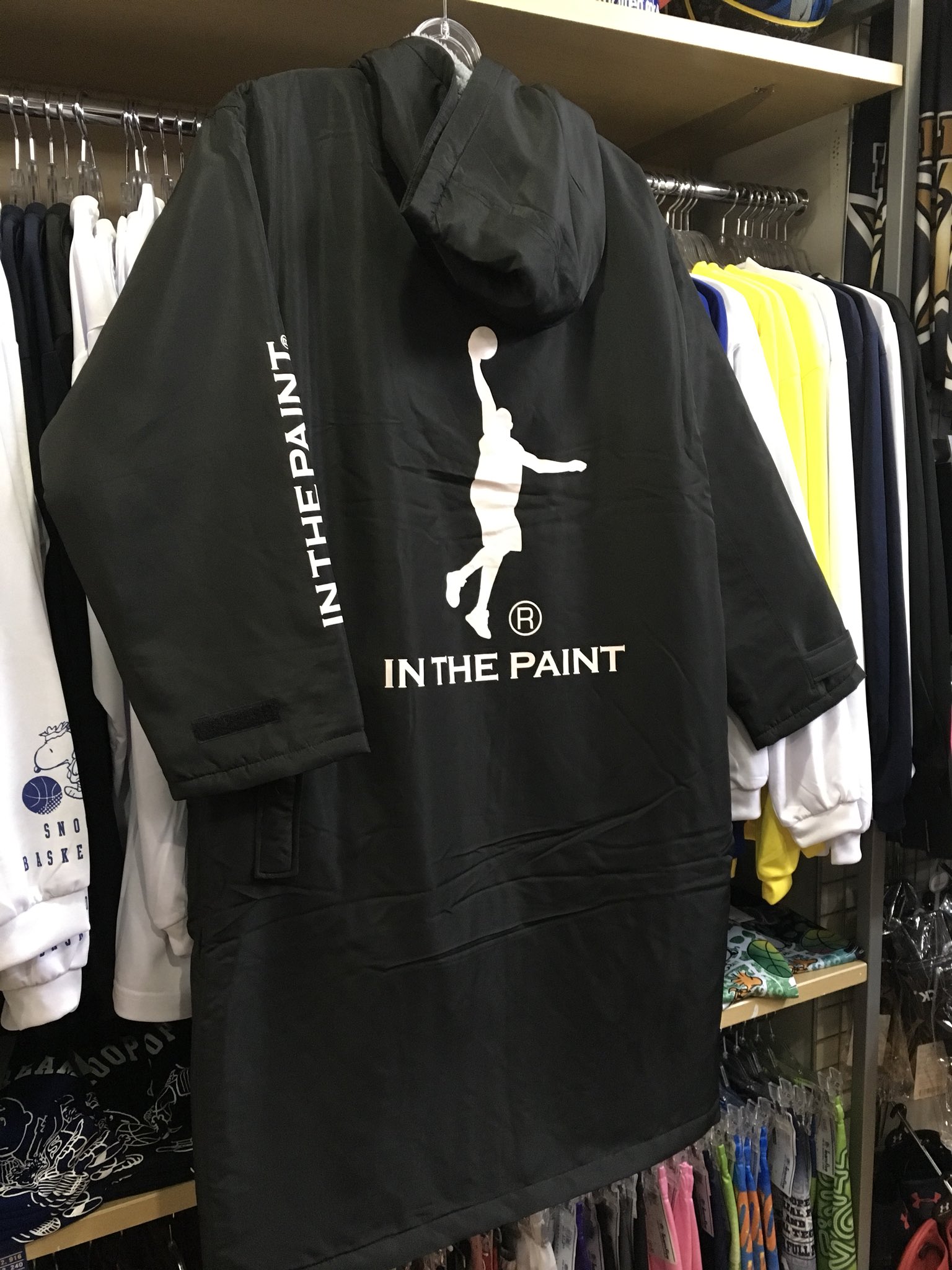 インザペイント IN THE PAINT 中綿 ベンチコート ウォーマー 黒