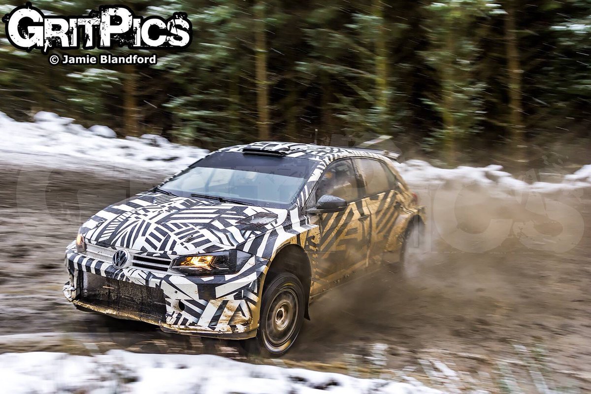 BritRallyMedia's tweet photo. More photos of POLO R5 test in Wales yesterday @volkswagenms #VW #PoloGTI #R5 #WRC2 https://t.co/sLsdUMctt2